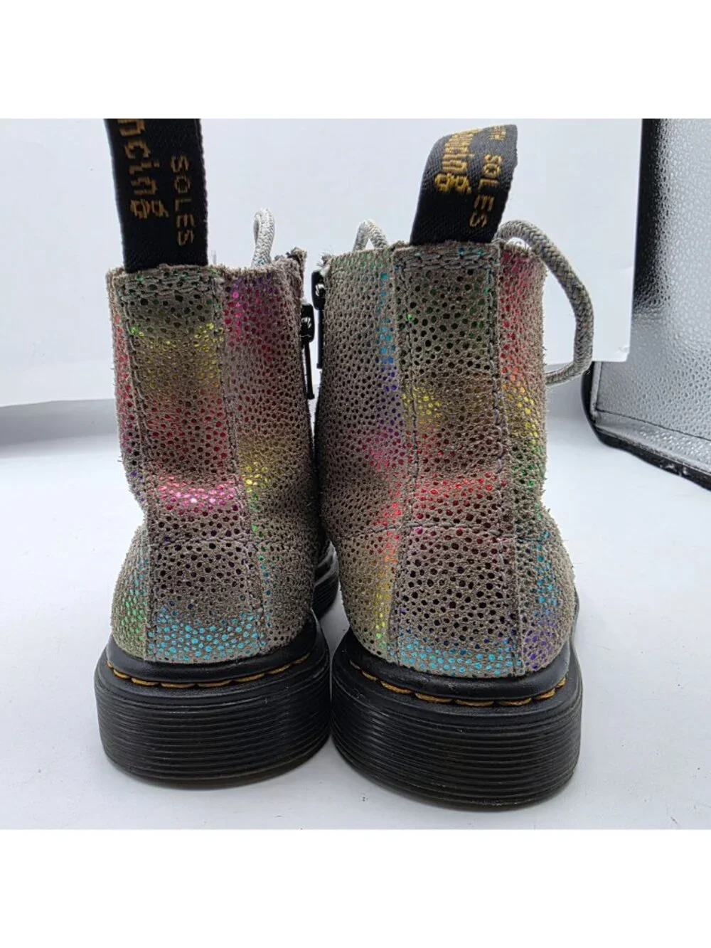 Dr. Martens 1460 Pascal Toddler Size 8 Iridescent Lace Up Boots School Casual